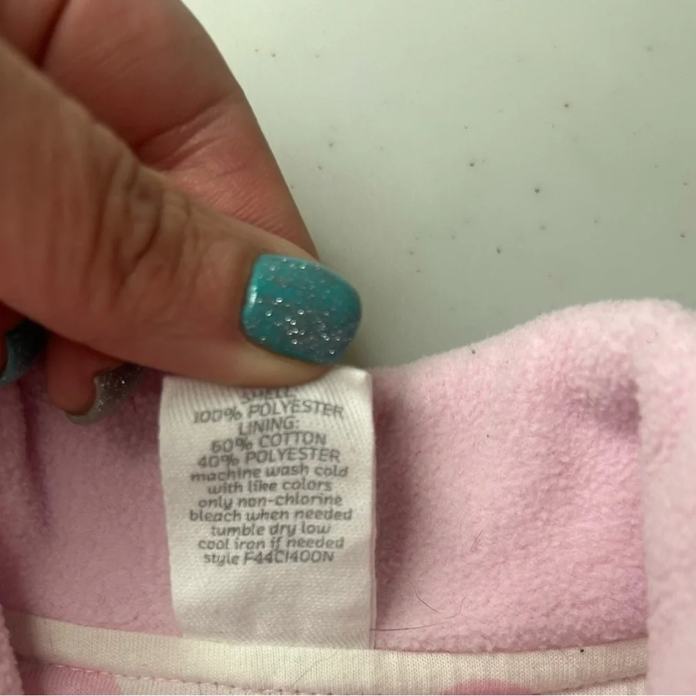 Starting Out Baby Girl Soft Pink Bow Polka Dot Lined Pea Coat‎ Sz 3 Months
